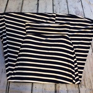 Navy Stripe Maxi Skirt